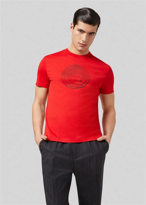 versace tshirt meduso herren rot|Versace Besticktes Medusa Milano T.